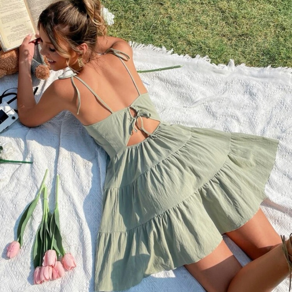 Green sun dress